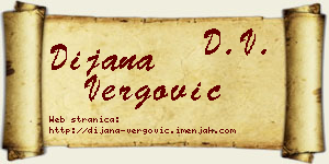 Dijana Vergović vizit kartica